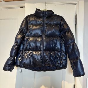 Uniqlo ultra light down jacket blue size large